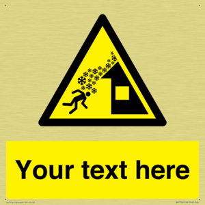 Custom warning roof avalanche